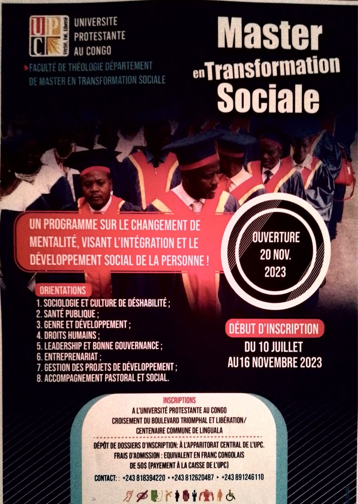 Inscription au Master en Transformation Sociale
