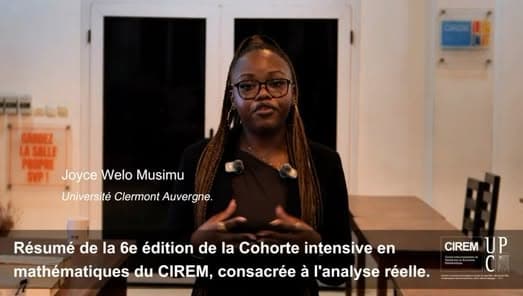 EXTRAIT VIDÉO offrant un aperçu de la 6e édition de la Cohorte intensive en mathématiqu