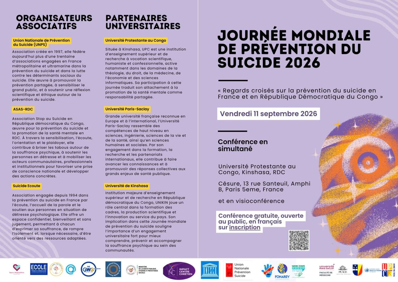 JMPS 2026 - Journée mondiale de prévention du suicide 2026