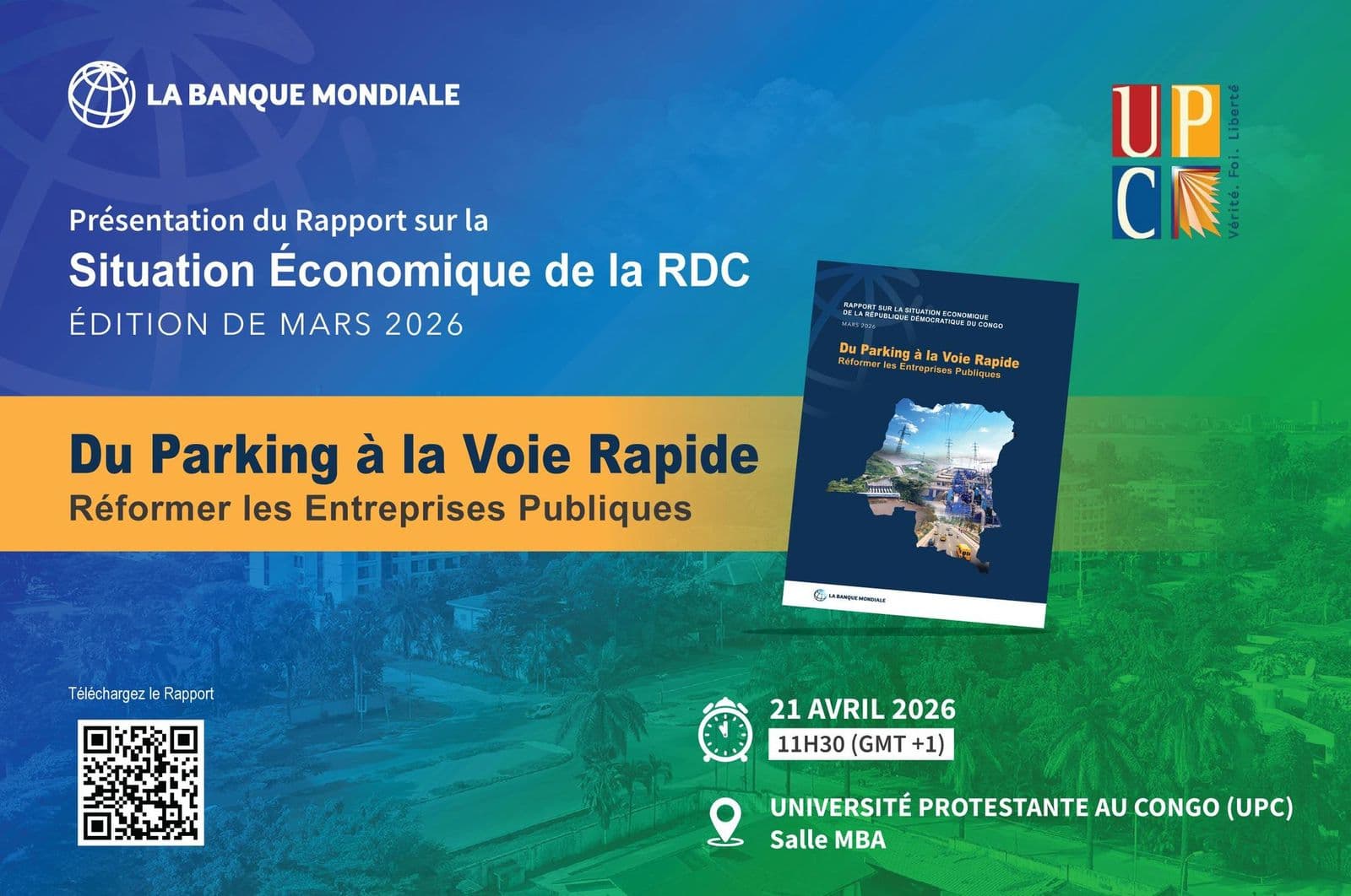 📊 Rapport sur la situation économique de la RDC, par la  Banque mondiale.