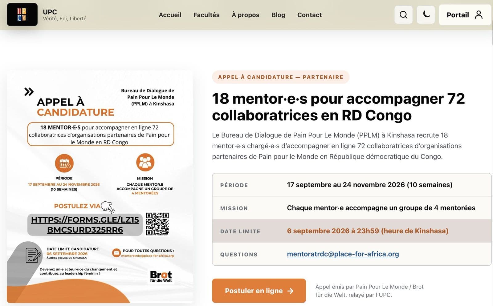 Appel à mentors.