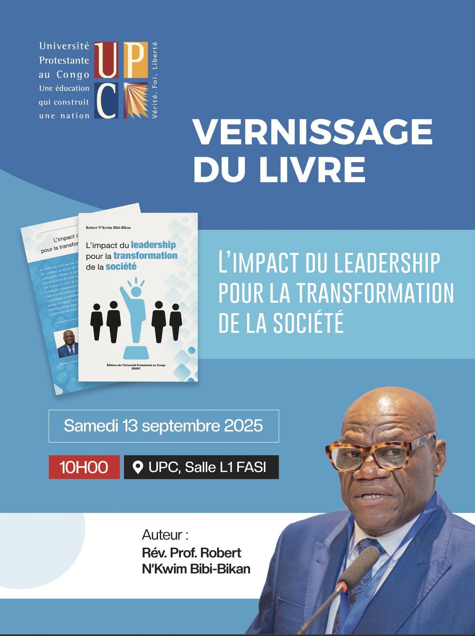 L’Université Protestante au Congo a l’honneur d’annoncer la parution de l’ouvrage de son Recteur, le Rév. Prof