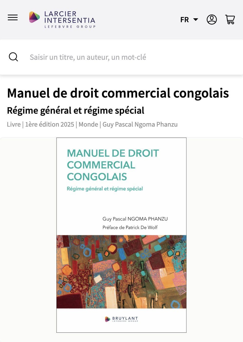 L’UPC félicite le Professeur Guy Pascal Ngoma Phanzu pour la publication de son ouvrage : « Manuel de droit co