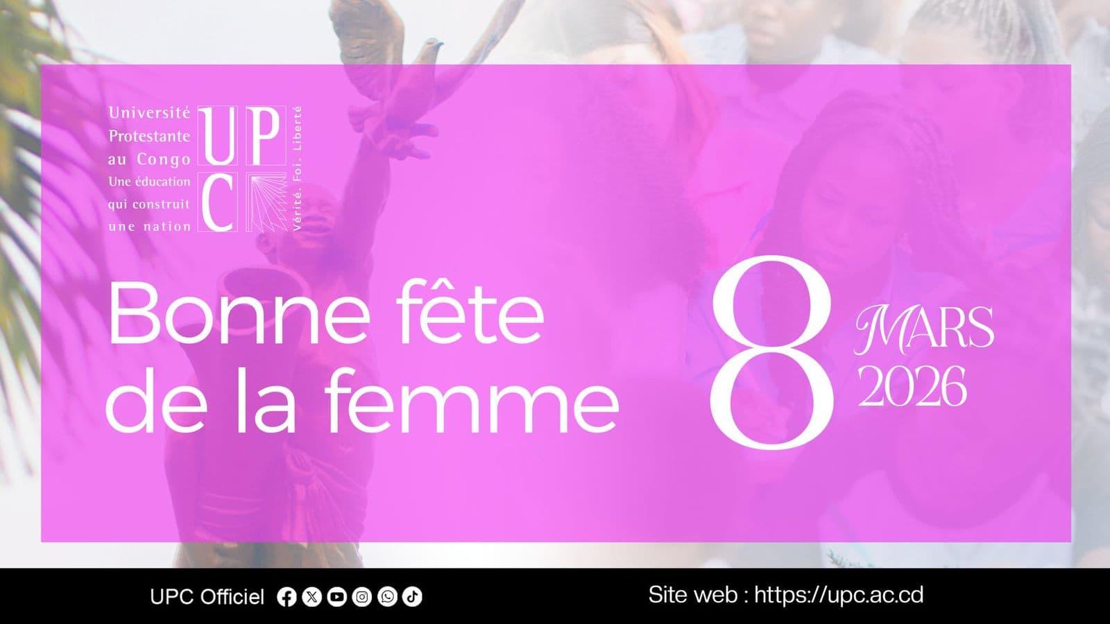 À l’occasion de la Journée internationale des droits des femmes, l’Université Protestante au Congo rend hommag