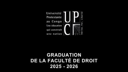 Collation des grades à la Faculté de droit de l'UPC, Année académique 2025-2026